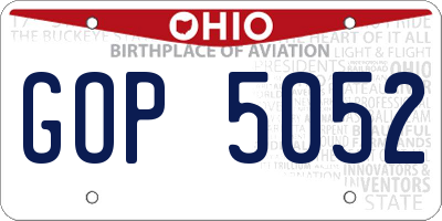 OH license plate GOP5052