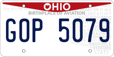 OH license plate GOP5079
