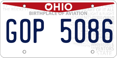 OH license plate GOP5086