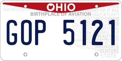 OH license plate GOP5121