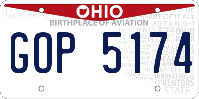 OH license plate GOP5174
