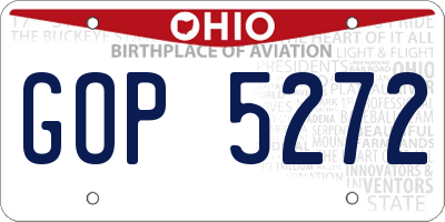 OH license plate GOP5272