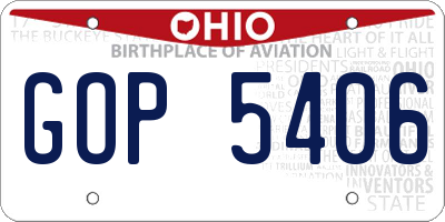 OH license plate GOP5406