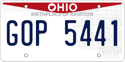 OH license plate GOP5441