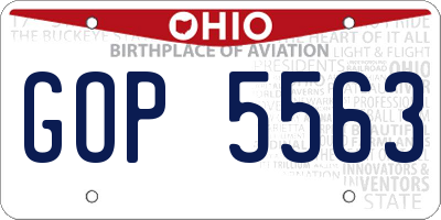 OH license plate GOP5563