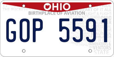 OH license plate GOP5591