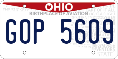 OH license plate GOP5609