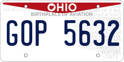 OH license plate GOP5632