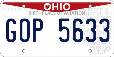 OH license plate GOP5633