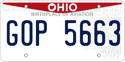 OH license plate GOP5663