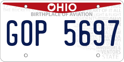 OH license plate GOP5697