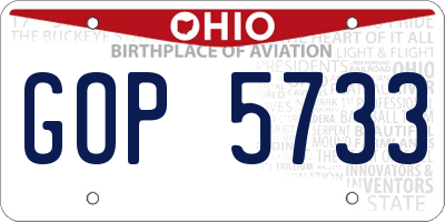 OH license plate GOP5733