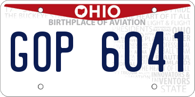 OH license plate GOP6041