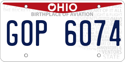 OH license plate GOP6074