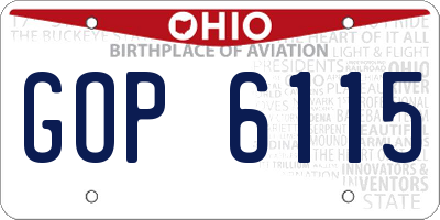OH license plate GOP6115