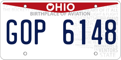 OH license plate GOP6148