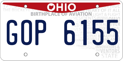 OH license plate GOP6155