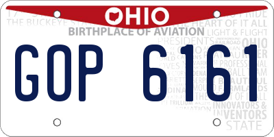 OH license plate GOP6161