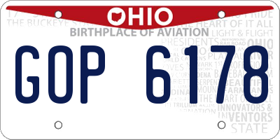 OH license plate GOP6178