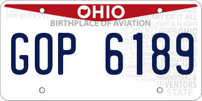 OH license plate GOP6189
