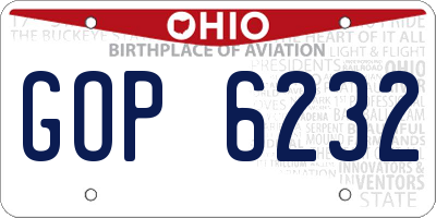 OH license plate GOP6232