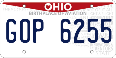 OH license plate GOP6255