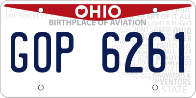 OH license plate GOP6261