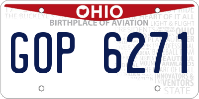 OH license plate GOP6271