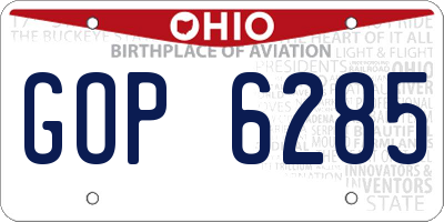 OH license plate GOP6285