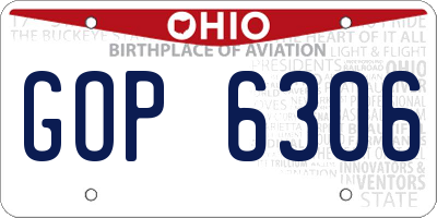 OH license plate GOP6306
