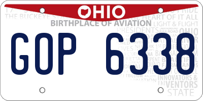 OH license plate GOP6338
