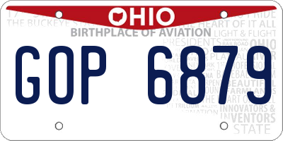 OH license plate GOP6879