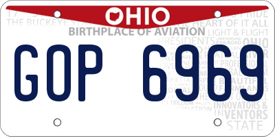 OH license plate GOP6969