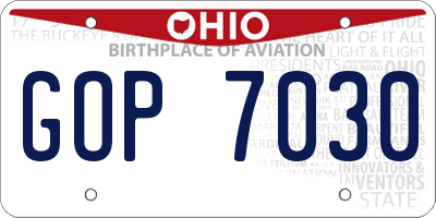 OH license plate GOP7030