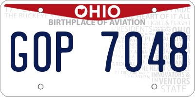 OH license plate GOP7048