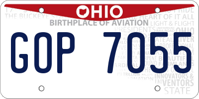 OH license plate GOP7055