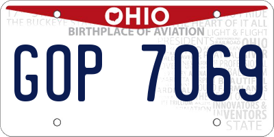 OH license plate GOP7069