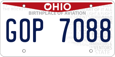 OH license plate GOP7088