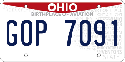 OH license plate GOP7091