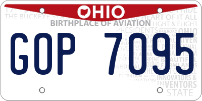 OH license plate GOP7095