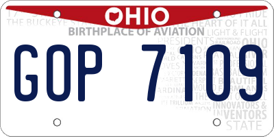 OH license plate GOP7109