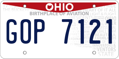 OH license plate GOP7121