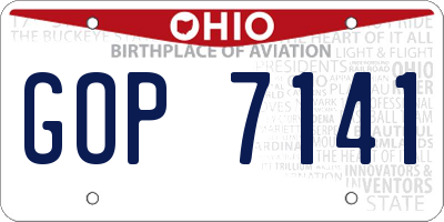 OH license plate GOP7141