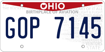 OH license plate GOP7145