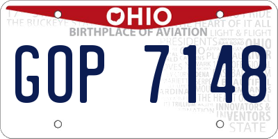 OH license plate GOP7148