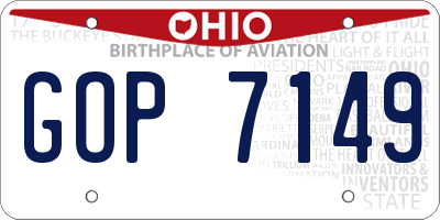 OH license plate GOP7149