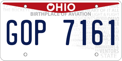 OH license plate GOP7161