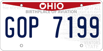 OH license plate GOP7199