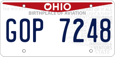 OH license plate GOP7248