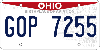 OH license plate GOP7255